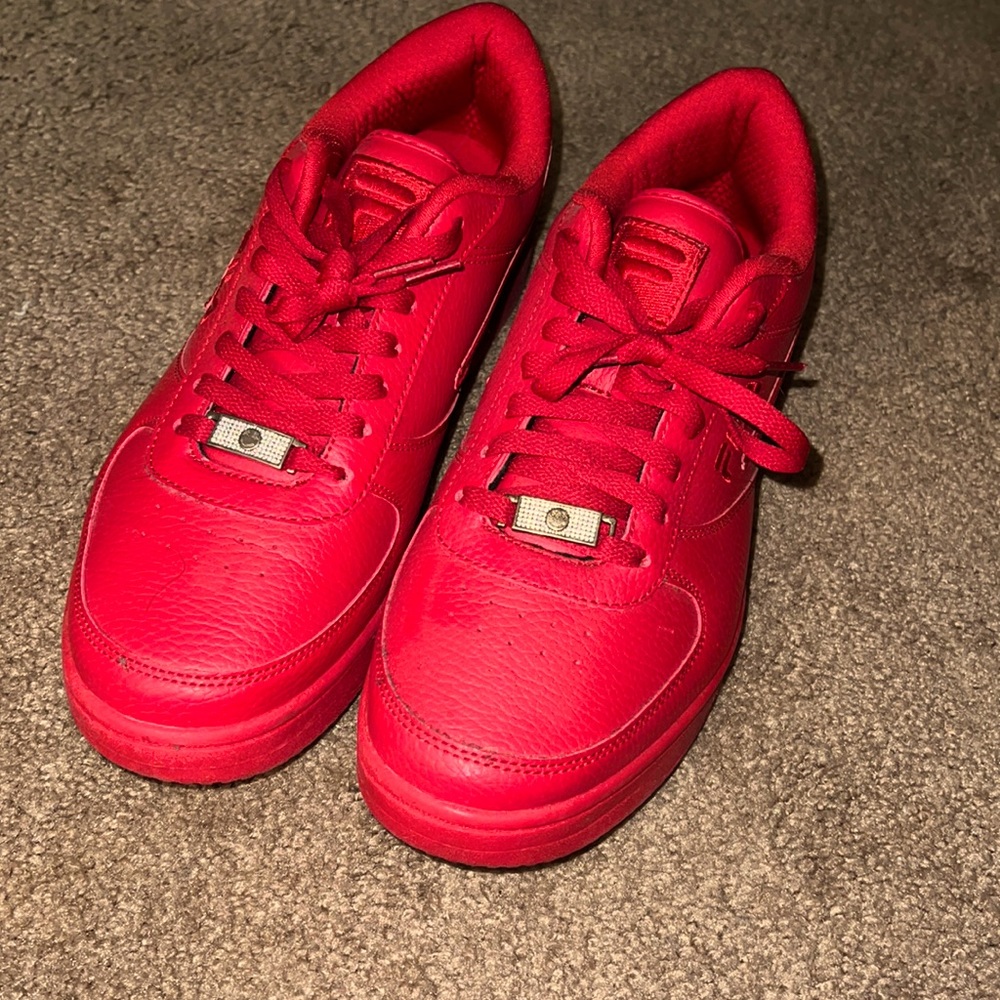 Red Fila Lowtops Brand New 12m